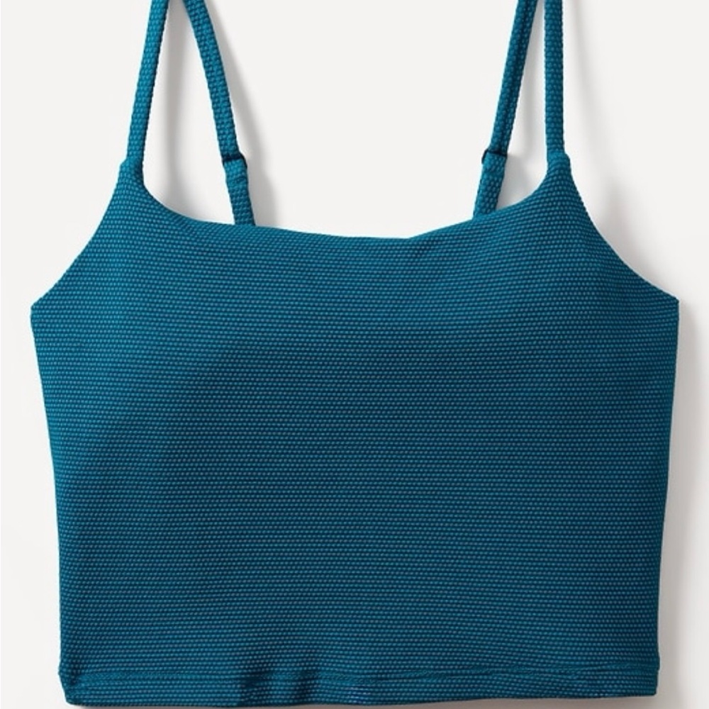 Athleta Teal Textured Bikini Top